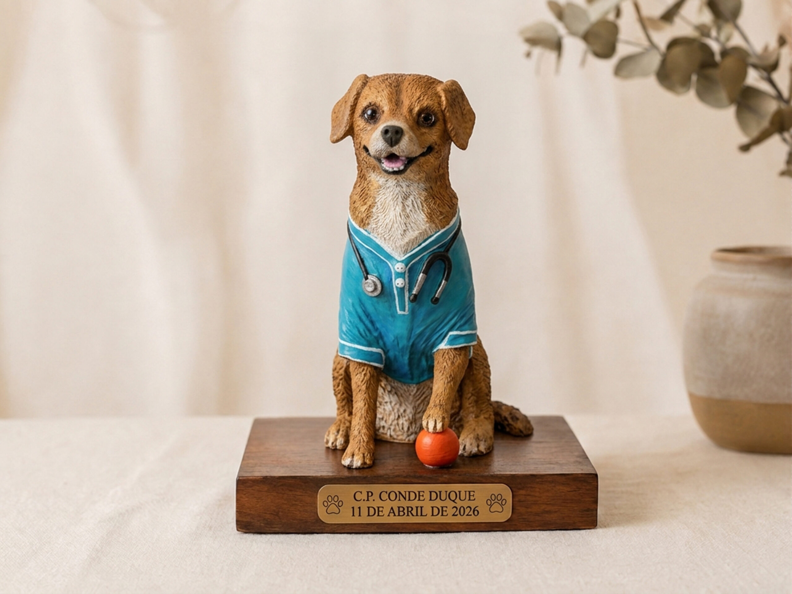 Escultura Realista Perro Personalizado Grande